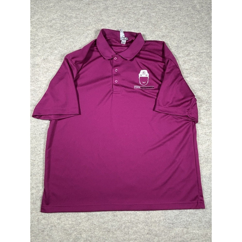 Clique Pink Whitney Barstool Sports Polo Shirt Men XL Magenta Purple Golf Hockey